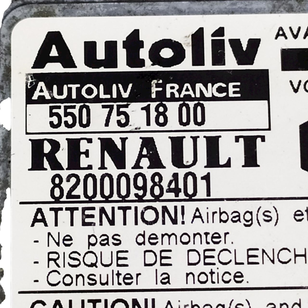 MÓDULO AIRBAG  RENAULT KANGOO 1.6  8V 2001 170447