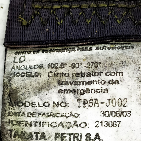CINTO SEGURANÇA TRASEIRO DIREITO HONDA CIVIC 2003    134286