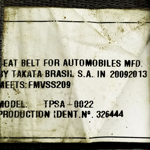 CINTO SEGURANÇA TRASEIRO ESQUERDO TOYOTA COROLLA XEI 2014 93612