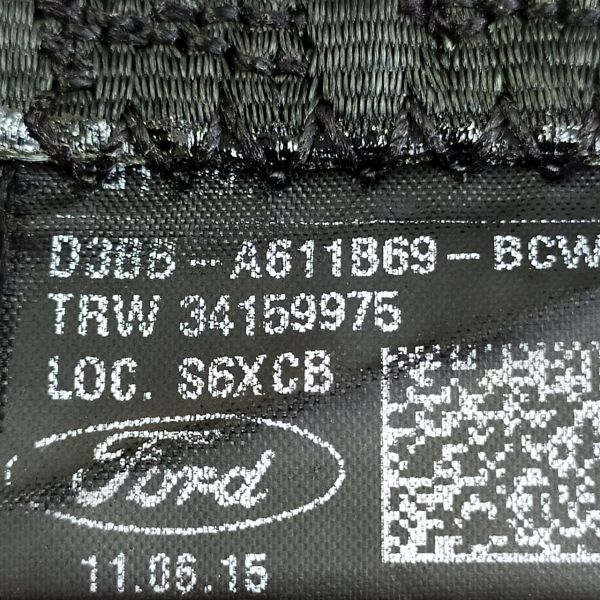 CINTO TRASEIRO ESQUERDO  FORD FIESTA 1.6 AT 2016 183776