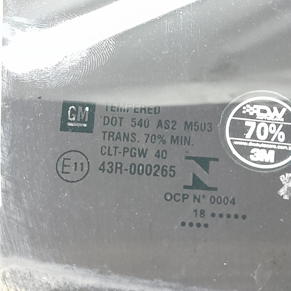 VIDRO PORTA TRASEIRA DIREITA  GM TRACKER PREMIER 1.4  2019 187331