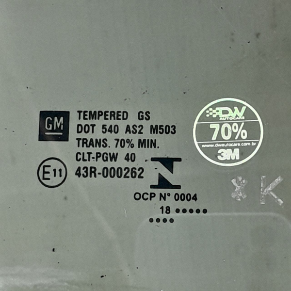 VIDRO PORTA DIANTEIRA DIREITA  GM TRACKER PREMIER 1.4  2019 187430