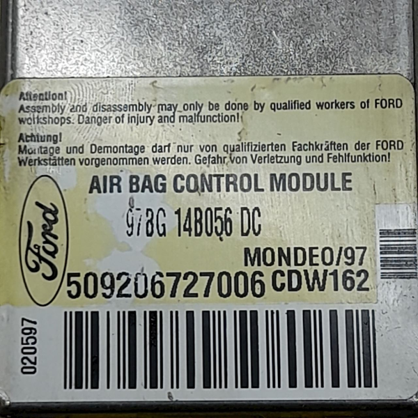 MÓDULO AIRBAG  FORD MONDEO CLX 2.0 1997 192516