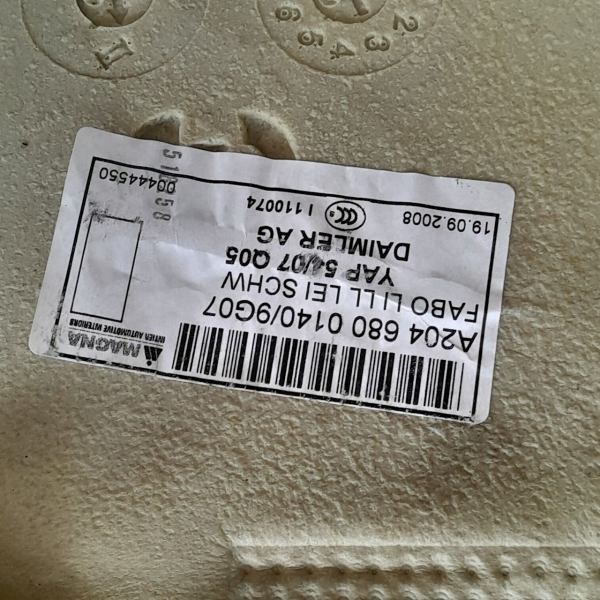 CARPETE MOLDADO ASSOALHO  MERCEDES-BENZ C 200K 1.8 2009 195306