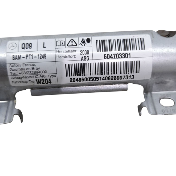 CORTINA LATERAL ESQUERDA AIRBAG  MERCEDES-BENZ C 200K 1.8 2009 195347