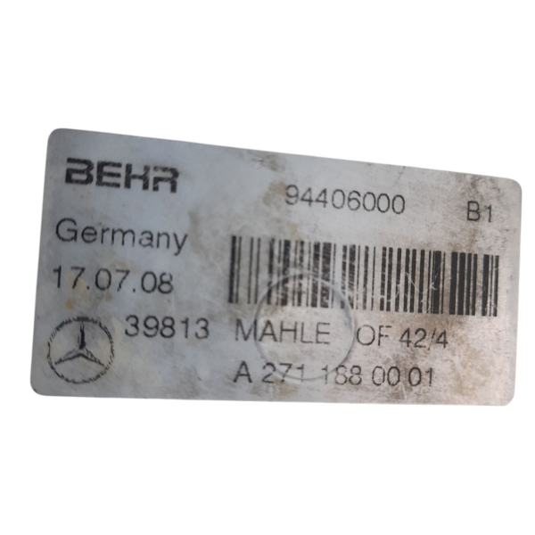 CAVALETE FILTRO ÓLEO MOTOR  MERCEDES-BENZ C 200K 1.8 2009 195516