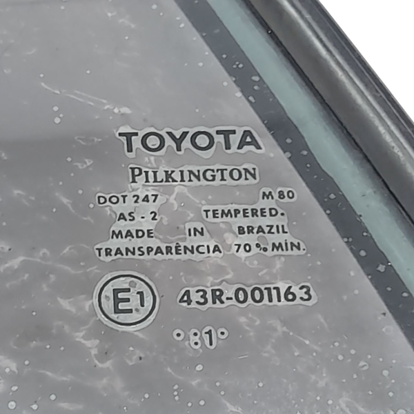 VIDRO ÓCULOS PORTA TRASEIRA ESQUERDA  TOYOTA COROLLA 1.8  2002 201712