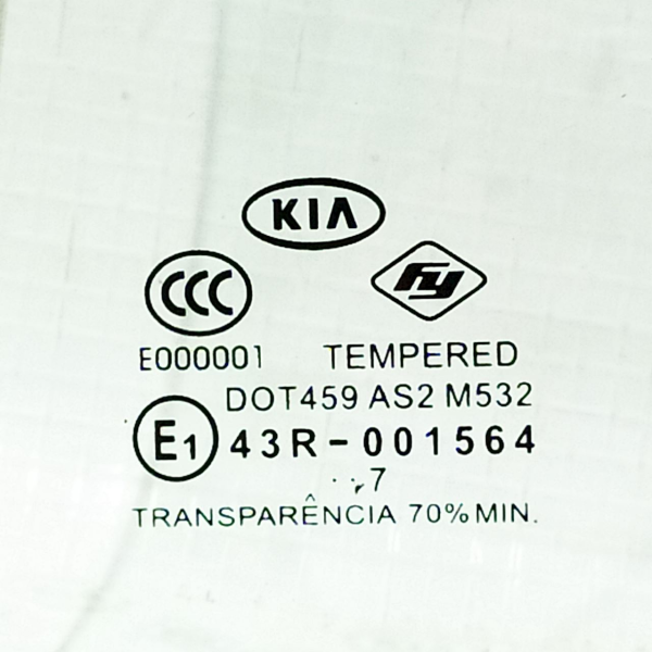 VIDRO LATERAL PORTA TRASEIRA DIREITA KIA PICANTO EX 1.1 2008 40731