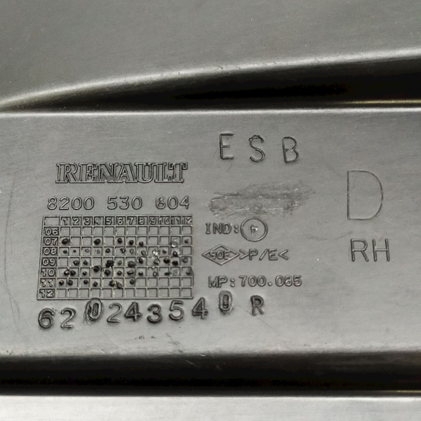 DEFLETOR INFERIOR DIREITO PARA CHOQUE DIANTEIRO  RENAULT SANDERO 1.6 2012 202670