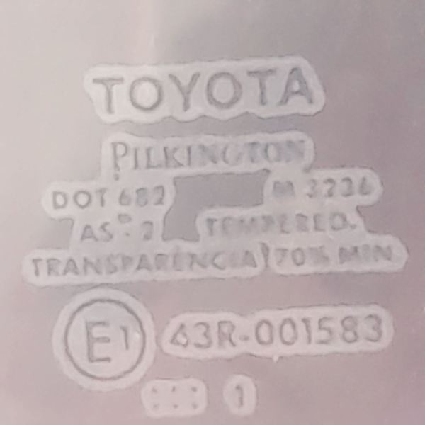 VIDRO ÓCULOS PORTA TRASEIRA DIREITA  TOYOTA COROLLA XEI 2.0 2012 203216