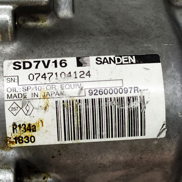 COMPRESSOR DO AR RENAULT SANDERO 1.6 2012 V1759 - P11