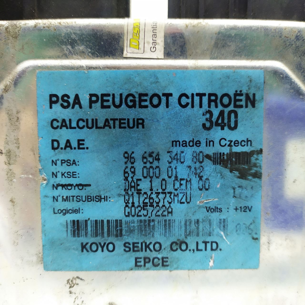 MÓDULO COLUNA DIREÇÃO ELÉTRICA CITROEN C3 2010    104636