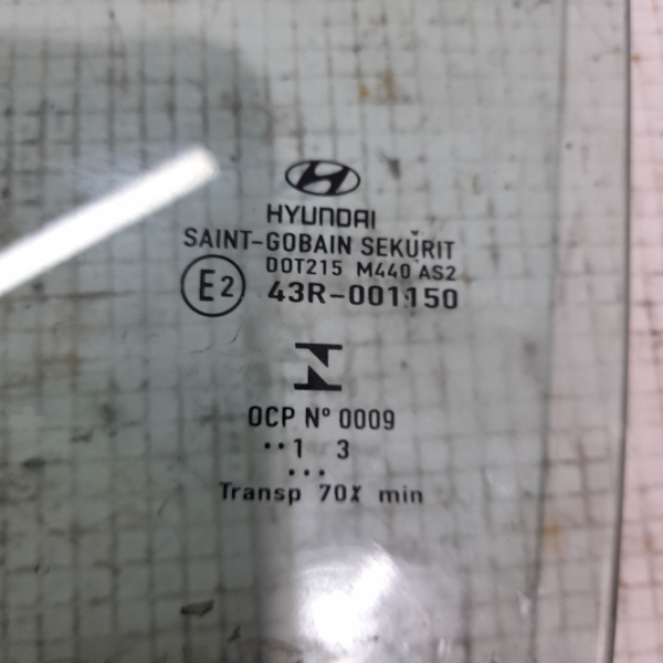 VIDRO PORTA TRASEIRA ESQUERDA  HYUNDAI HB20 1.0  2013 205002