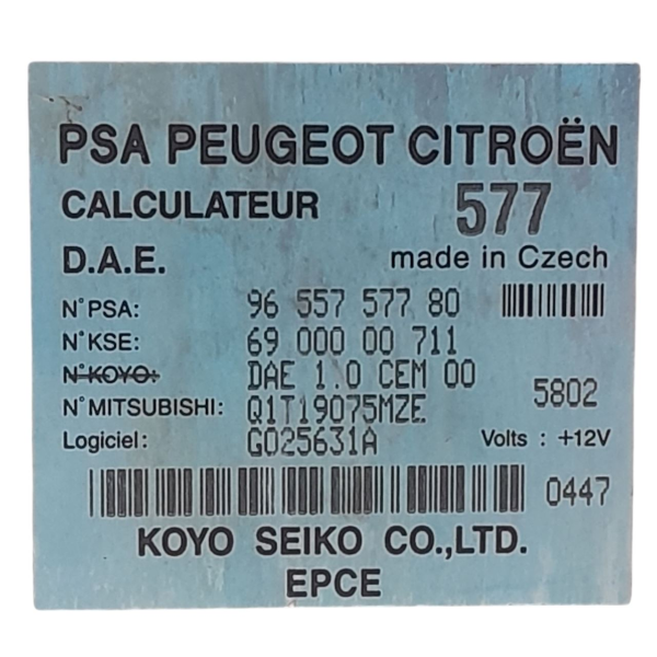 MÓDULO DIREÇÃO ELÉTRICA  CITROËN C3 1.4 GLX 2006 204582