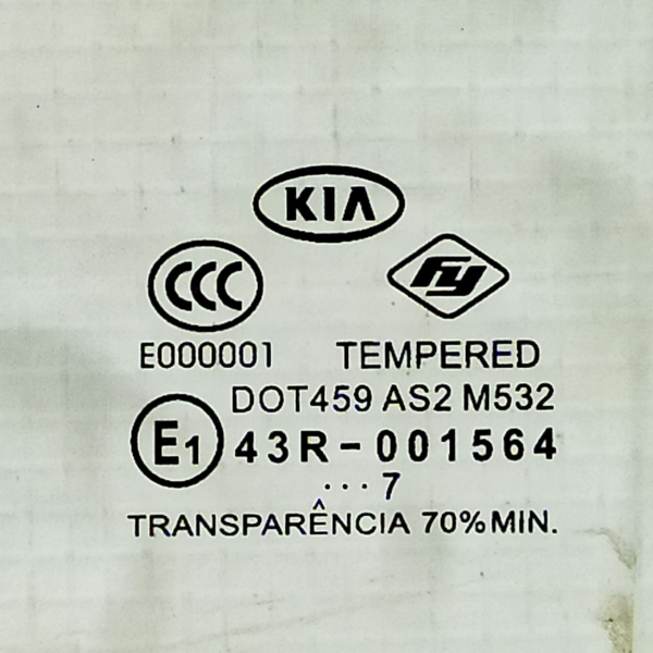VIDRO PORTA TRASEIRA ESQUERDA KIA PICANTO EX 1.1 2008 40711