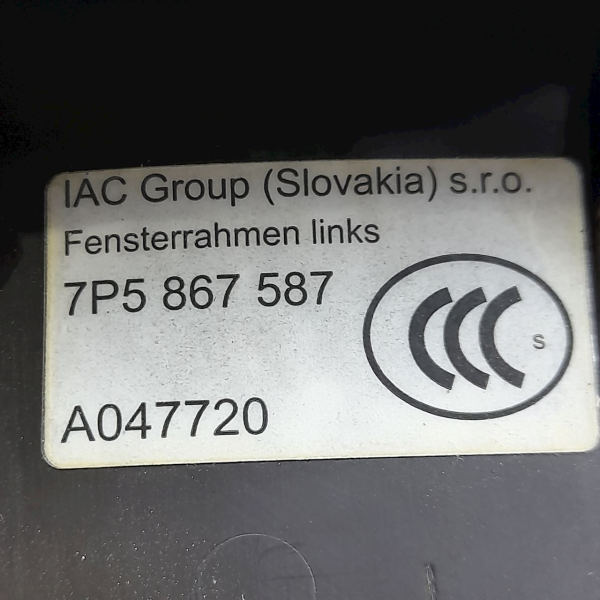 ACABAMENTO INTERNO SUPERIOR DIREITO VIDRO VIGIA  PORSCHE CAYENNE S 4.8 T 2011 190485