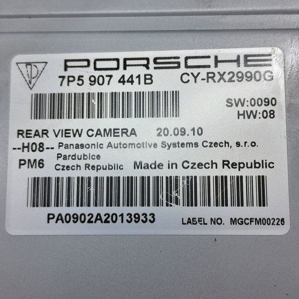 MÓDULO CONTROLE CÂMERA TRASEIRA  PORSCHE CAYENNE S 4.8 T 2011 190279