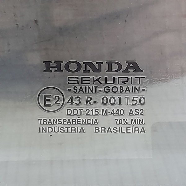 VIDRO ÓCULOS PORTTA TRASEIRA ESQUERDA  HONDA CIVIC LX 1.7 16V AT 2001 206255