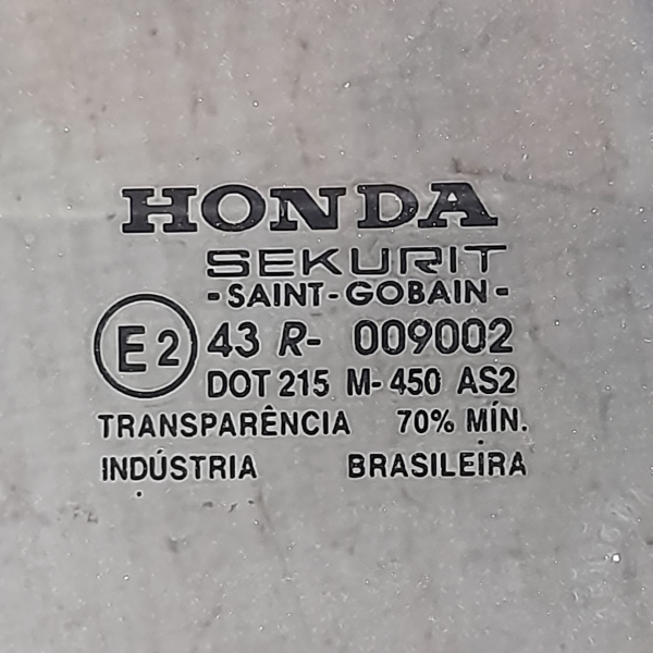 VIDRO PORTTA TRASEIRA DIREITA  HONDA CIVIC LX 1.7 16V AT 2001 206267