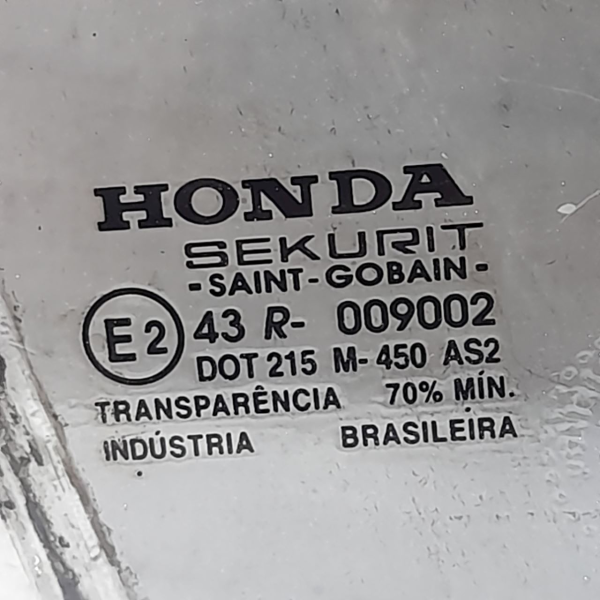 VIDRO PORTA DIANTEIRA DIREITA  HONDA CIVIC LX 1.7 16V AT 2001 206243