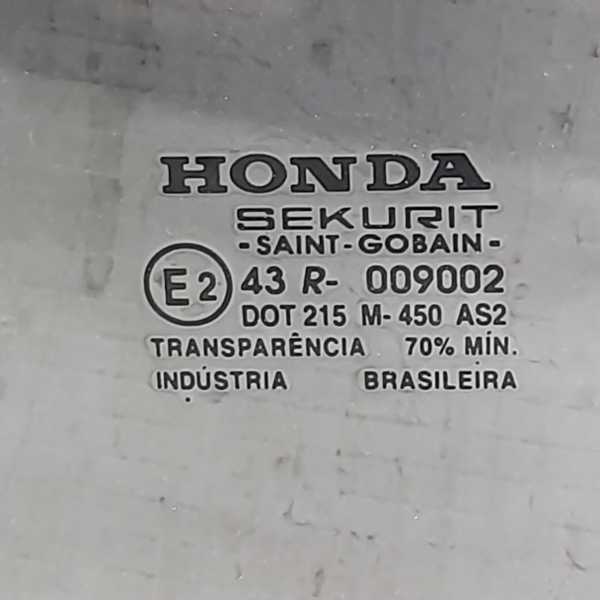 VIDRO PORTA TRASEIRA ESQUERDA  HONDA CIVIC LX 1.7 16V AT 2001 206254