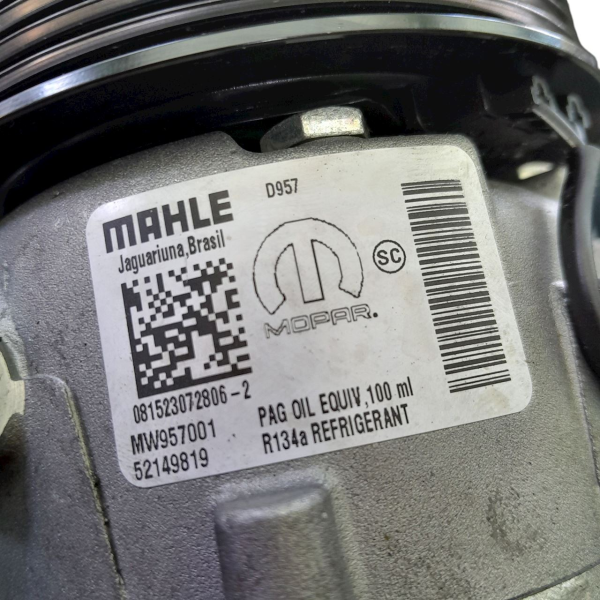 COMPRESSOR AR CONDICIONADO FIAT MOBI UNO STRADA PALIO 52149819    208162