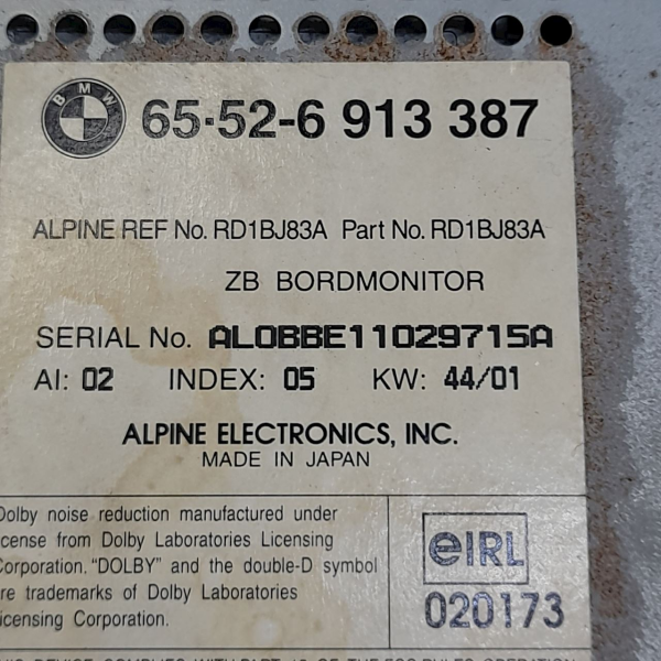 SOM RÁDIO CD ORIGINAL  BMW 540IA DN81 2002 205914