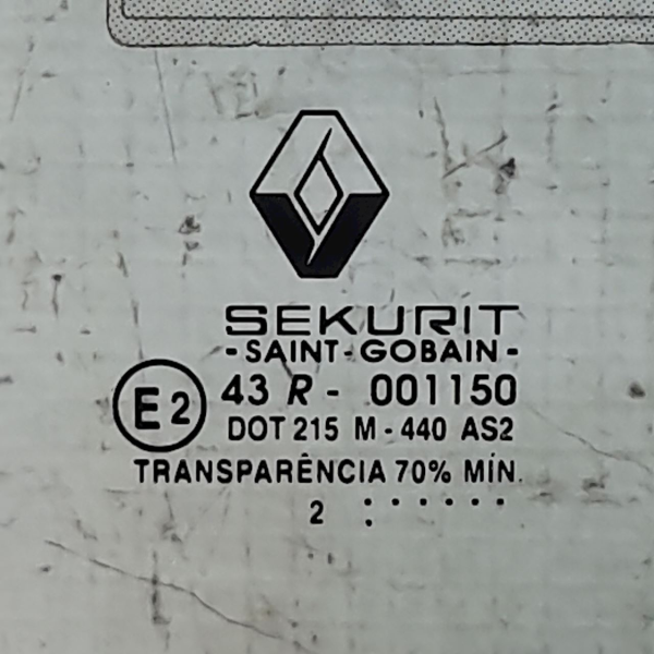 VIDRO PORTA DIANTEIRA DIREITA  RENAULT KANGOO 1.0 16V 2003 208748