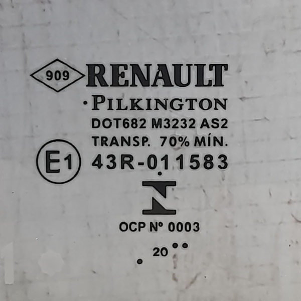 VIDRO PORTA TRASEIRA DIREITA  RENAULT KWID ZEN 1.0  2021 209826