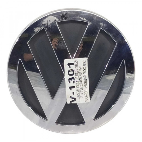 Emblema Tampa Traseira Vw Touareg 2005 Original 1301