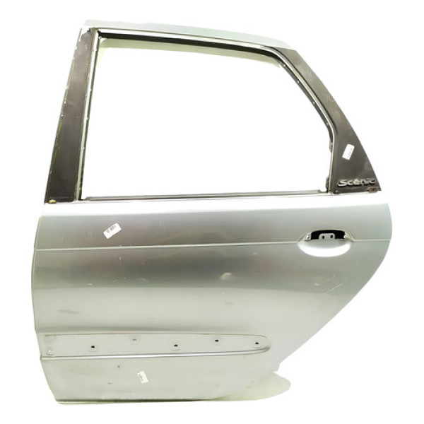 Porta Traseira Esquerda Renault Scenic 2000 Original 43197 Traseira Esquerdo Prateado