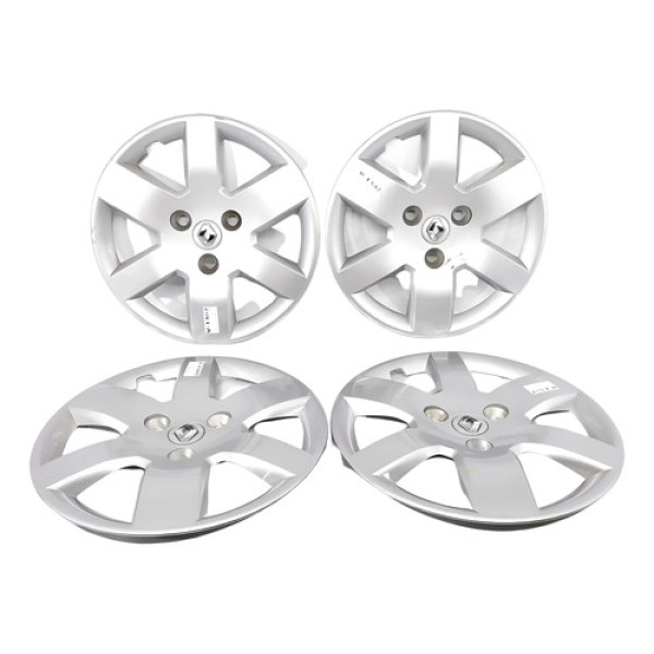 Jogo Calota Renault Kwid 2019 Original 1302 - Cinza