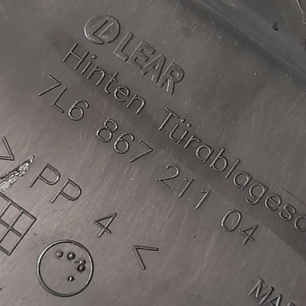 Forro Porta Traseira Esquerda  Vw Touareg V8 2009 206552