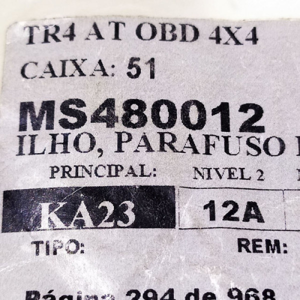 Bucha Ilhós Parafuso Perfurante Mitsubishi Ms480012 111436
