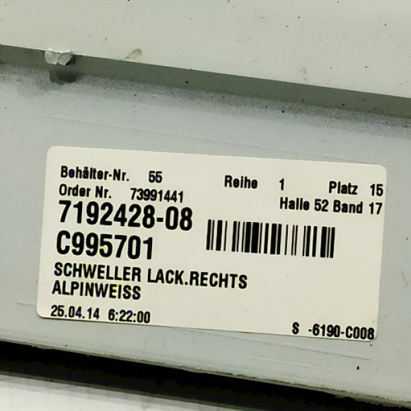 Saia Spoiler Lateral Direita Bmw 750i Ya81 2015 38904 Não Informado