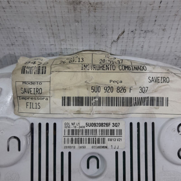 Painel De Instrumentos Vw Saveiro 1.6 2013 V1756 - P27 Não Informado