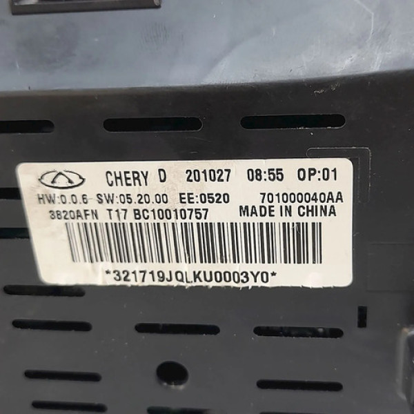 Painel Instrumentos Chery Tiago 5x    213138 Não Informado