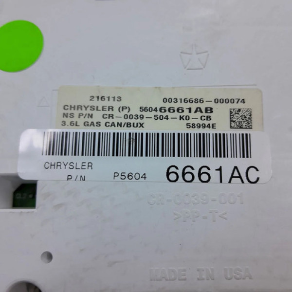Painel De Instrumentos Jeep Grand Cherokee 3.6 2012 V1826 -  Não Informado