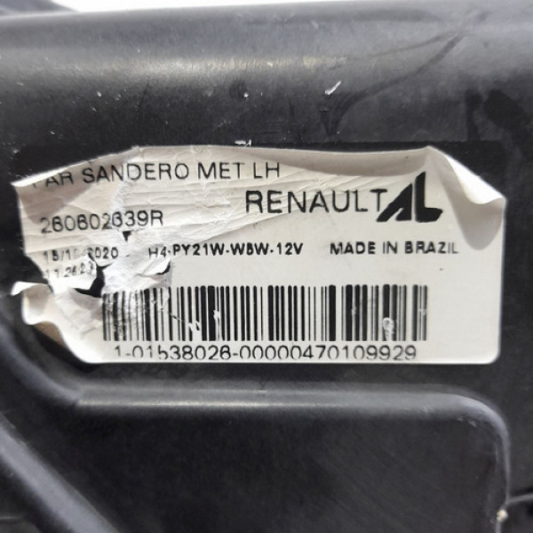 Farol Esquerdo Renault Sandero 1.6 2012 V1759 - P16 Direito/passageiro