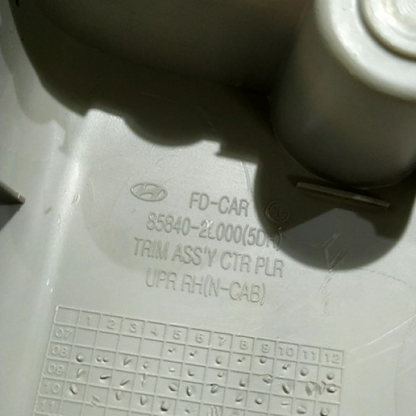 Capa Superior Coluna Central Direita Hyundai I30 2.0  2011 4