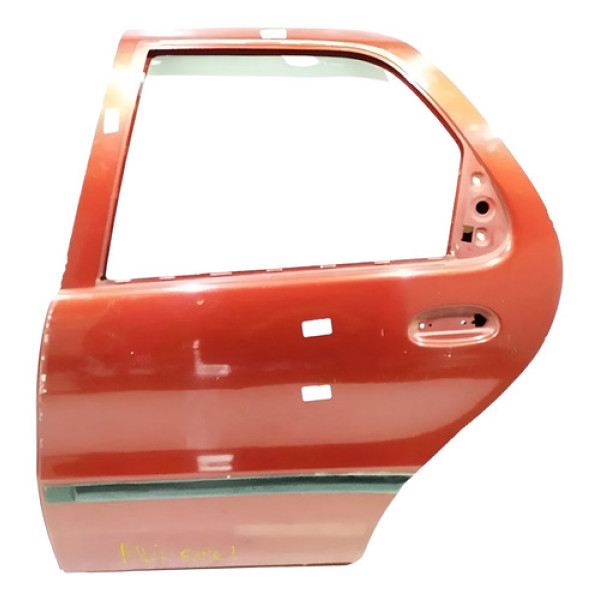 Porta Traseira Esquerda Fiat Palio 1998 Original 43182 Esquerdo Vermelho