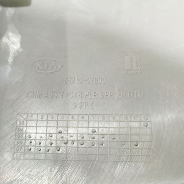 Capa Superior Coluna Central Esquerda Kia Picanto Ex 1.1 200 Não Informado