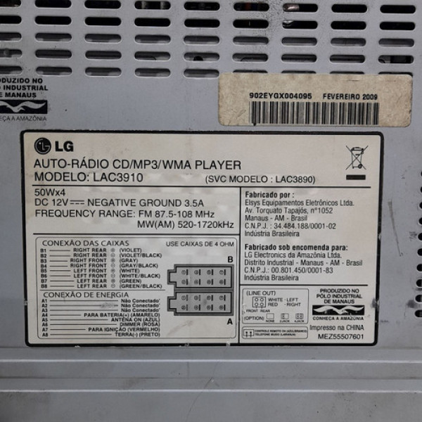 Som Rádio Cd La3910    198872
