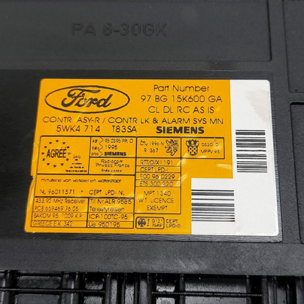 Módulo Conforto  Ford Mondeo Clx 2.0 1997 192507