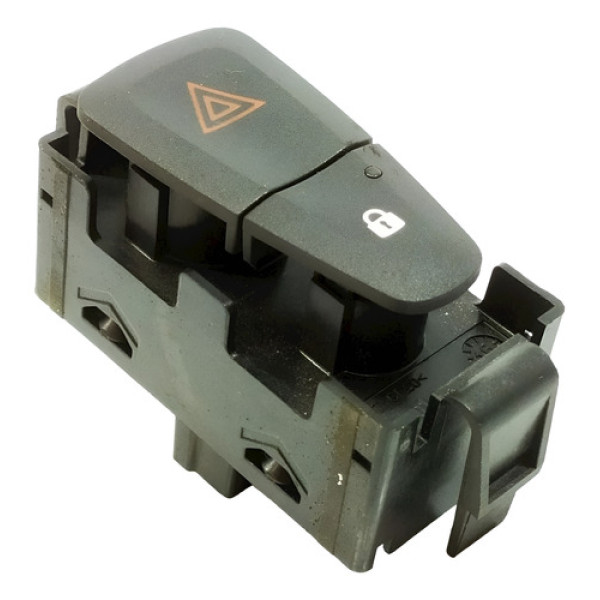 Botão Pisca-alerta Trava Porta Logan 1.6 8v 2017 60738 - Preto